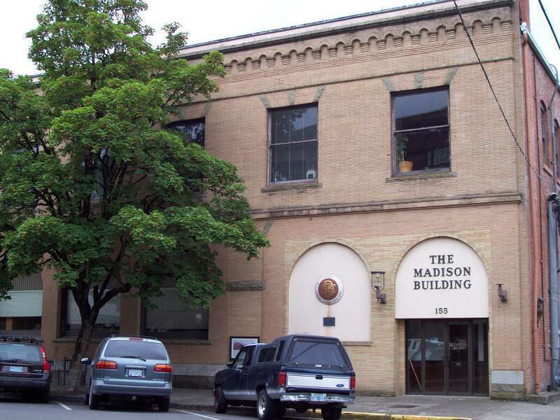 Benton County State Bank Building. Listed on the Natioinal Register of Historic Places.