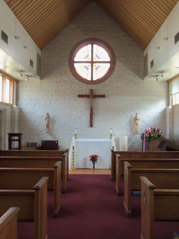 The chapel at Blessed Sacrament Catholic Church in Alexandria, Virginia.