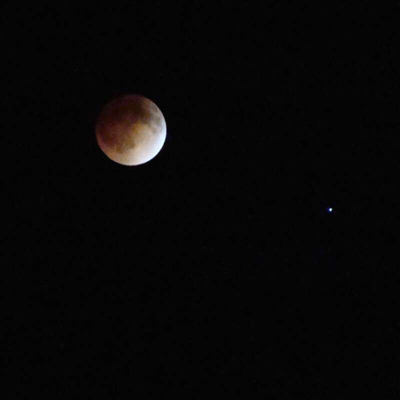 Blood moon over Colorado