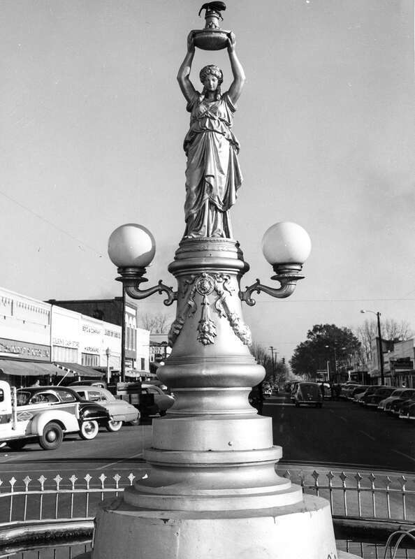 The Boll Weevil Monument in Enterprise, Alabama. "After the boll weevil destroyed (1910-15) the area's cotton, locals began diversified farming. In gratitude for the resulting prosperity, the city erected a monument to the boll weevil in 1919." [from
