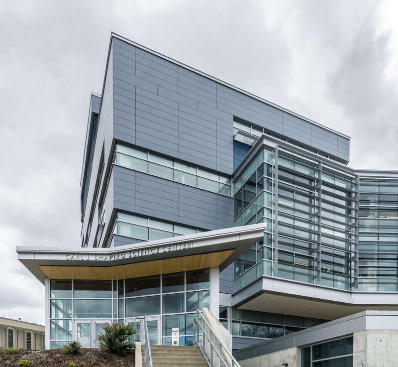 Carl J. Shapiro Science Center, built 2009. Architect: Payette. Brandeis University, Waltham, Massachusetts.