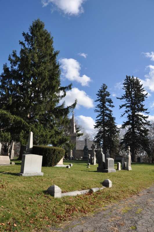 The chapel in Holyhood Cemetery, Brookline, Massachusetts.