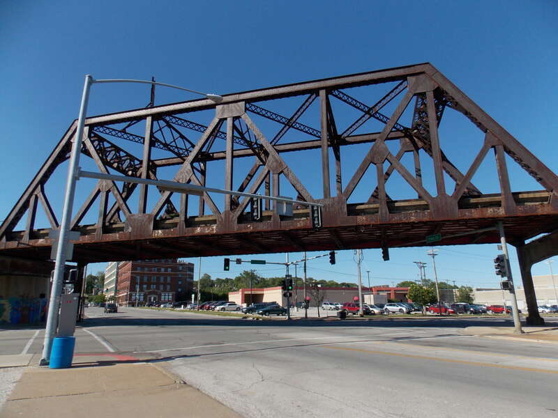 The Chicago, Rock Island &amp; Pacific Railroad Viaduct on East Third Street in Downtown Davenport, Iowa. It is now owned by the Iowa Interstate Railroad.