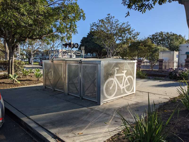Carlsbad Village NCTD Coaster Station bike lockers