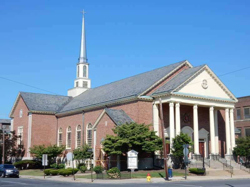 Cathedral of Saint Catharine of Siena, 1825 Turner St., Allentown, Pennsylvania. View from the corner of W. Turner and N. 18th Sts.