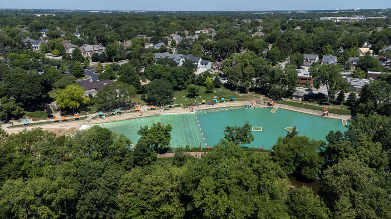 Centennial Beach in Naperville, Illinois in 2022.