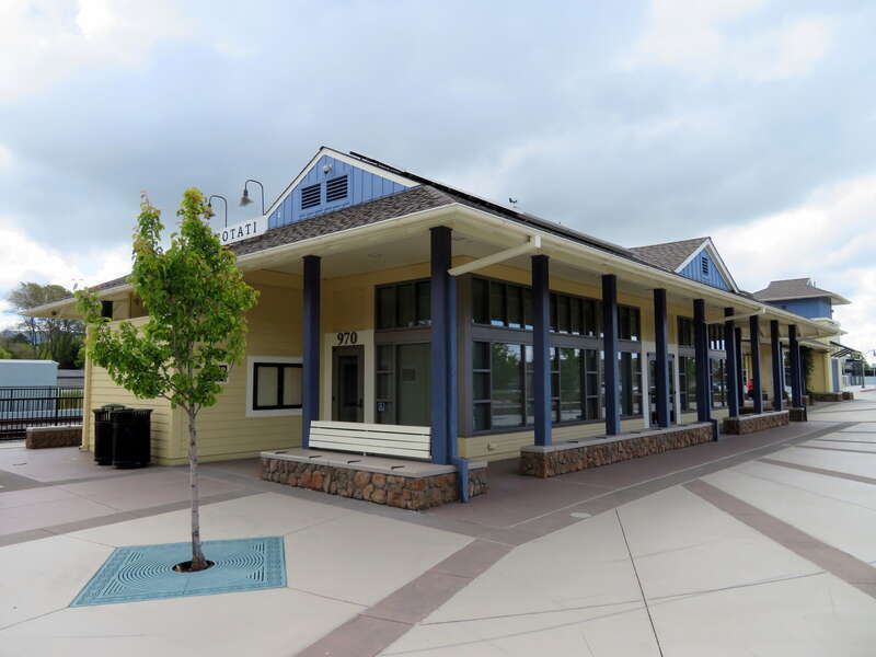 Cotati station building in April 2018