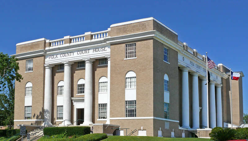 Early settler Moses L. Choate founded the town of Springfield near the Trinity River in the Texas Piney Woods in the 1830s. When Polk County was formed in 1846, Springfield was renamed Livingston, thus the courthouse was located in Livingston,