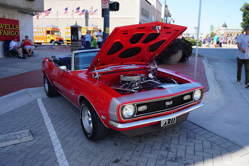 A 1968 Chevrolet Camaro SS at the Arts, Antiques &amp; Autos Extravaganza in Denton, Texas (United States).