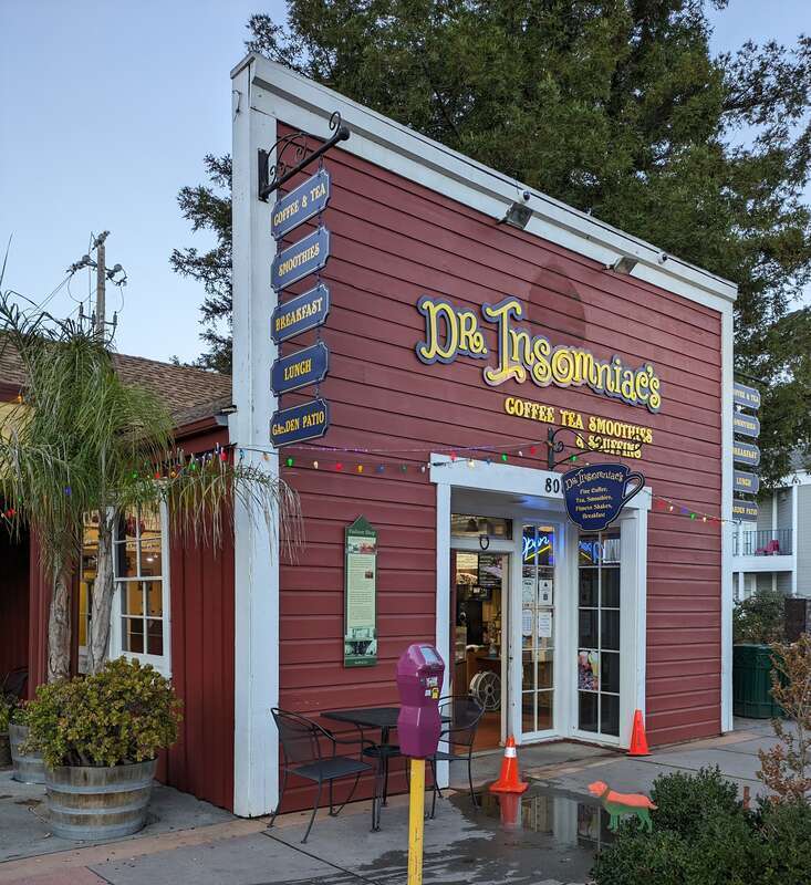 Dr. Insomniac's, a coffee and pastry shop in Novato, California, United States.