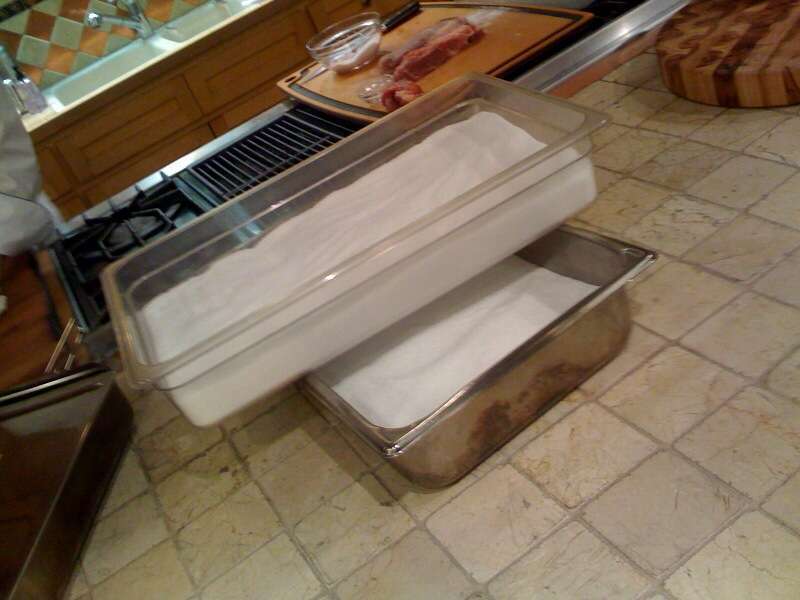 Making duck breast prosciutto...