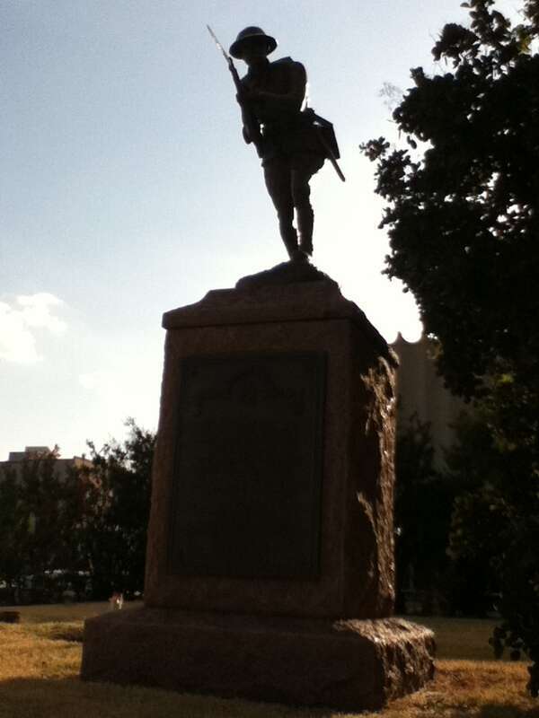 Doughboy statue in downtown Enid.