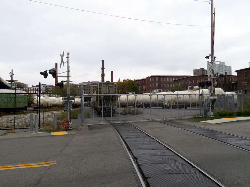Rail yard in Fall River in October 2020