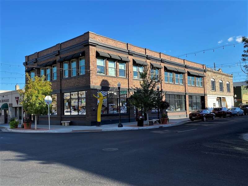 Farmers and Merchants Bank Building  "A" Street facing is at left in this image; Park is the cross street.  Currently used as a retail space and services facility.