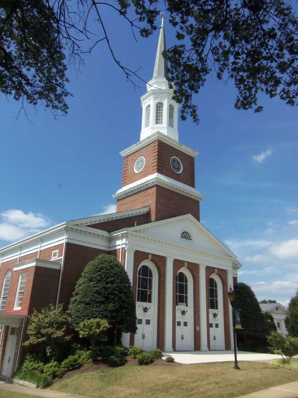 First Baptist Church on King Street in Alexandria, Virginia.