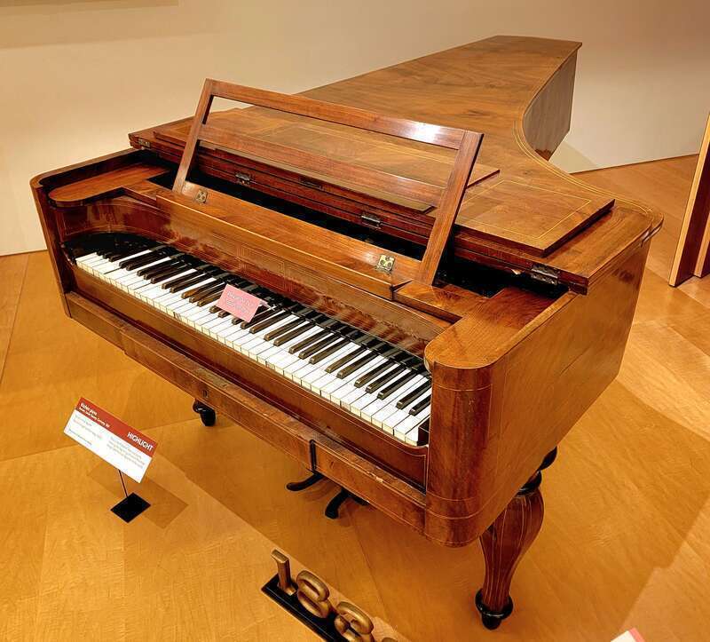 First Steinway piano (1836) in the Musical Instrument Museum (museum in Phoenix, Arizona). Photo by Jim Heaphy.