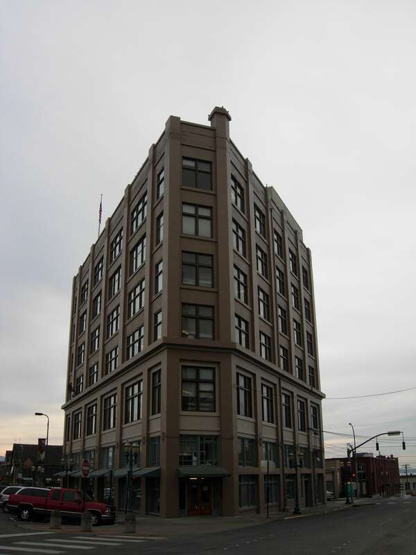 The Flatiron Building in Bellingham, Washington.