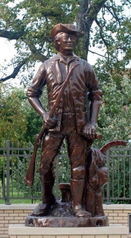 A statue of a "Minuteman" with a musket and plow, the symbol of the National Guard, stands guard at the entrance of the North Dakota National Guard headquarters at Fraine Barracks, Bismarck, N.D.
North Dakota National Guard Public Affairs
Date Taken: