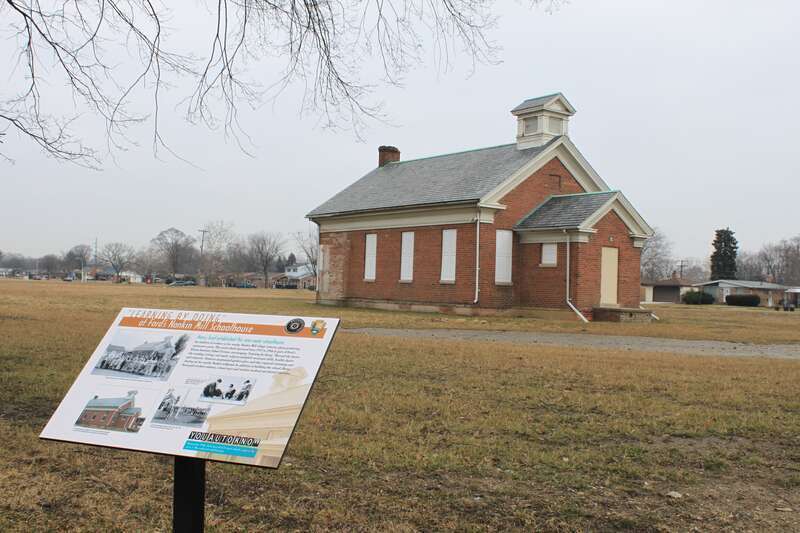 Ford's Nankin Mill Schoolhouse, (1937), Farmington Road &amp; Ann Arbor Trail, Westland, Michigan