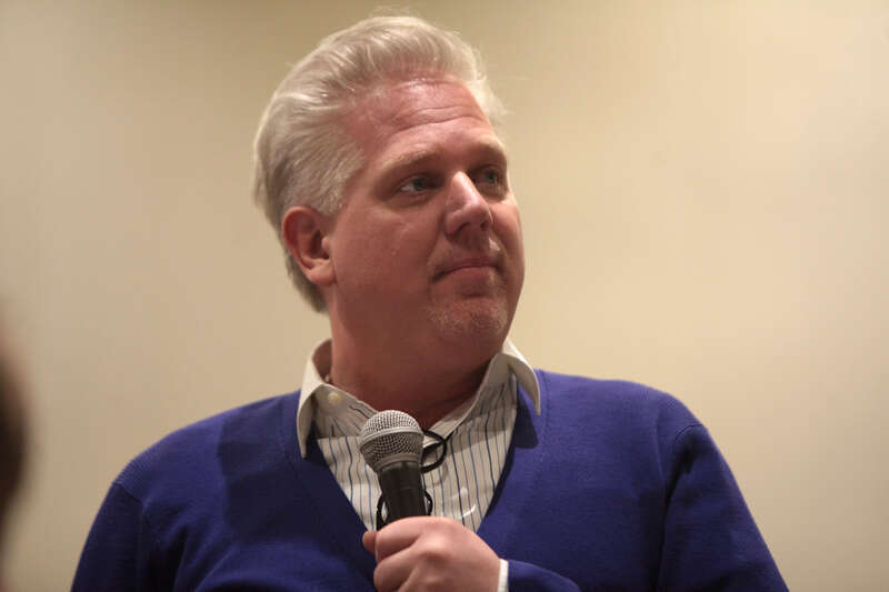 Glenn Beck speaking with attendees at an event titled "An Evening Devotional on the U.S. Constitution" in Mesa, Arizona. Please attribute to Gage Skidmore if used elsewhere.