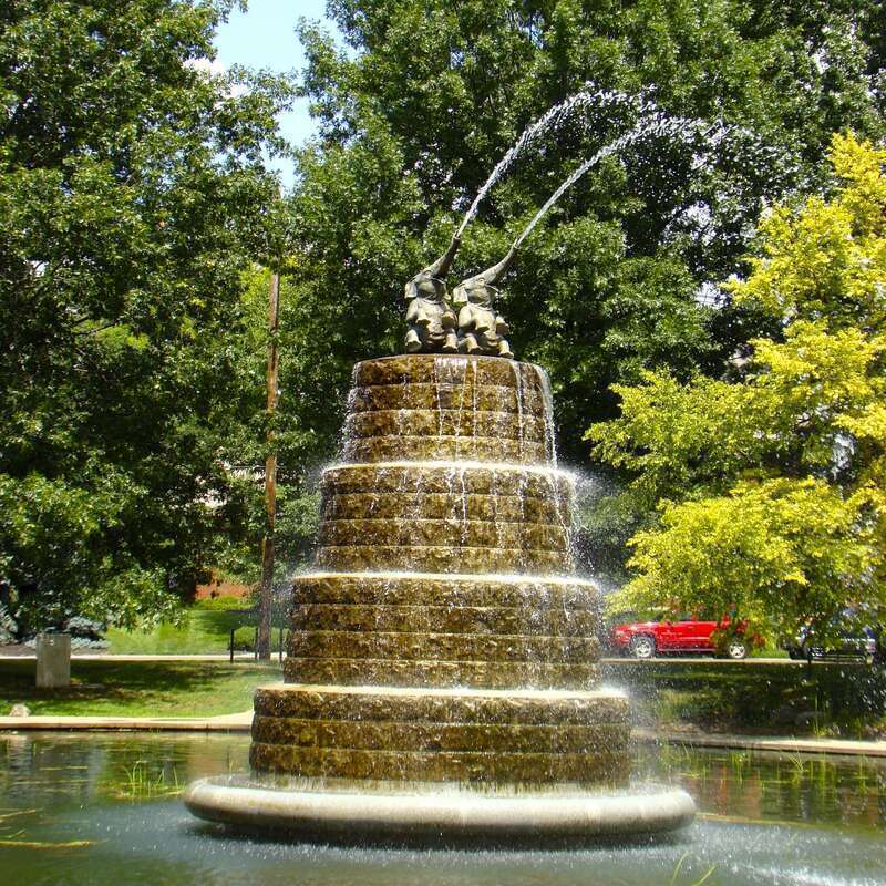 The Goodale Park elephant fountain