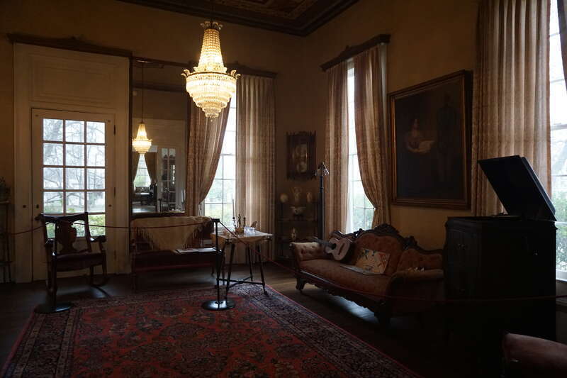 The interior of the Goodman–LeGrand House in Tyler, Texas (United States).
