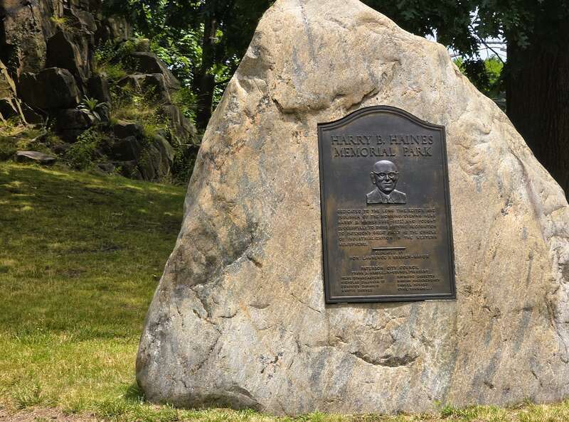 Harry B. Haines Memorial Park historic marker Editor of the Patterson Morning/Evening News