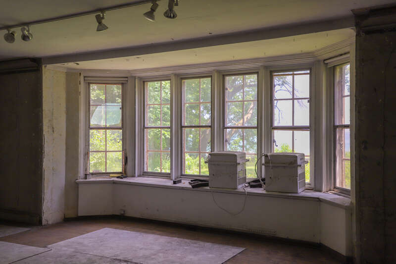 Bay window, The Harley Clarke Mansion, Evanston, Illinois.