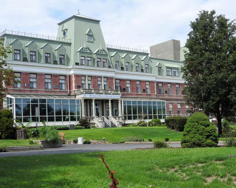 Looking west at retirement home as sky clears