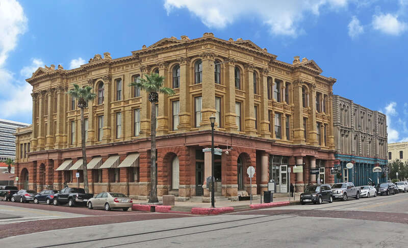 Four decades after joining in partnership, George Ball, John Henry Hutchings, and John Sealy employed prominent Galveston architect Nicholas J. Clayton to design office buildings for their Ball, Hutchings &amp; Co. commission and banking operations.