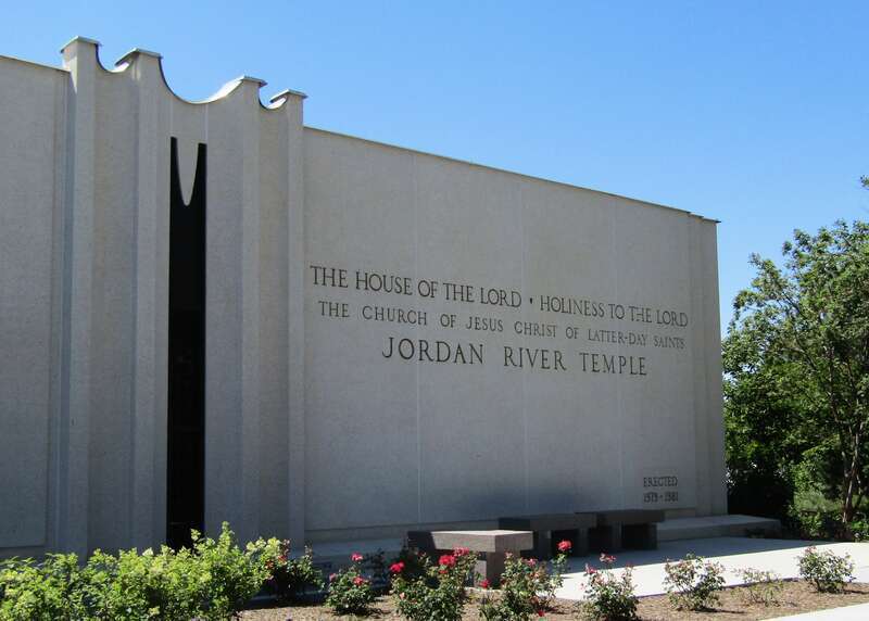 Detail of the Jordan River Utah Temple.
