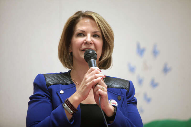 Former State Senator Kelli Ward speaking at a U.S. Senate Republican primary candidate forum hosted by the Tempe Republican Women at the Pyle Recreation Center in Tempe, Arizona.

Please attribute to Gage Skidmore if used elsewhere.