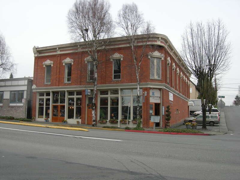 Campbell Building, Kirkland, Washington. At the corner of 7th and Market (Picadilly and Market at the time it was built circa 1890). Upstairs has been a Masonic Lodge since the 1930s. The building is in the National Register of Historic Places,