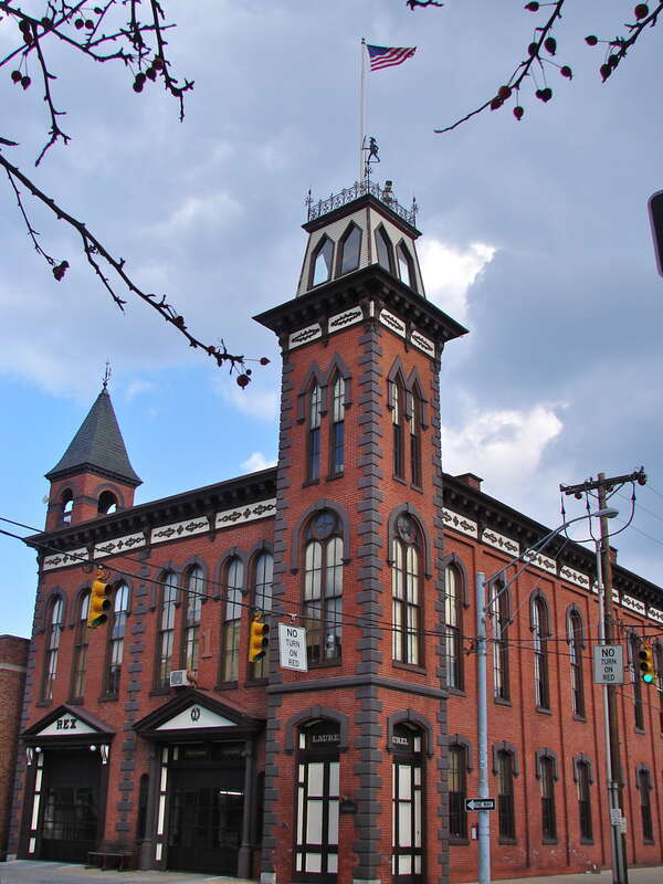 Laurel-Rex Fire Company House on the NRHP since October 8, 1976. On South Duke Street (a couple of blocks from Market Street) , York, York County, Pennsylvania.