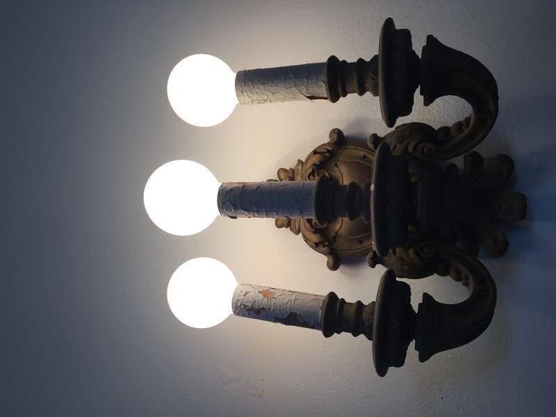 Lighting sconce original to the Karpeles Manuscript Library Museum, Jacksonville, built in 1921