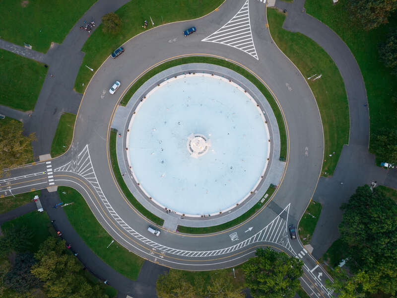 Lincoln Park Fountain, Jersey City, New Jersey.