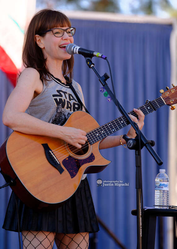 Lisa Loeb performing at "Spokes In The Oaks" in Thousand Oaks California on Saturday October 31st, 2015. This was the city's inaugural Open Street Festival. Brooke White opened for Lisa.