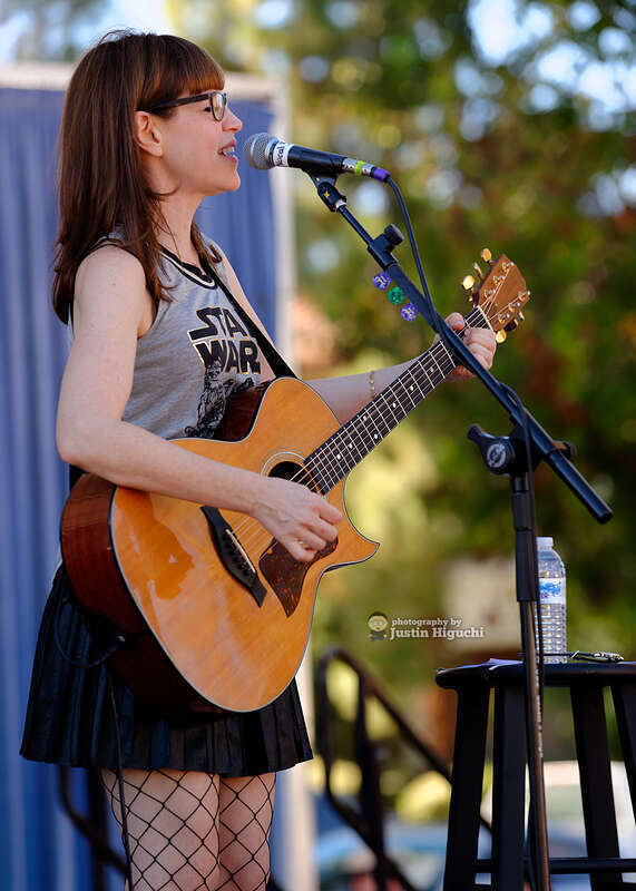 Lisa Loeb performing at "Spokes In The Oaks" in Thousand Oaks California on Saturday October 31st, 2015. This was the city's inaugural Open Street Festival. Brooke White opened for Lisa.