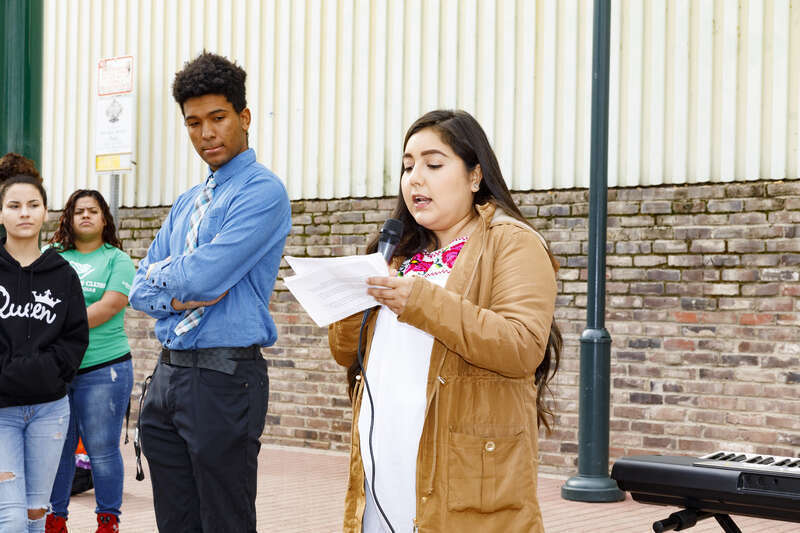 Collaboration with Tulare and Ivanhoe Staff members - Dakota Smith and Fabiola Caballero (I have a Dream Speech inserts) (Two minorities, sharing One message)