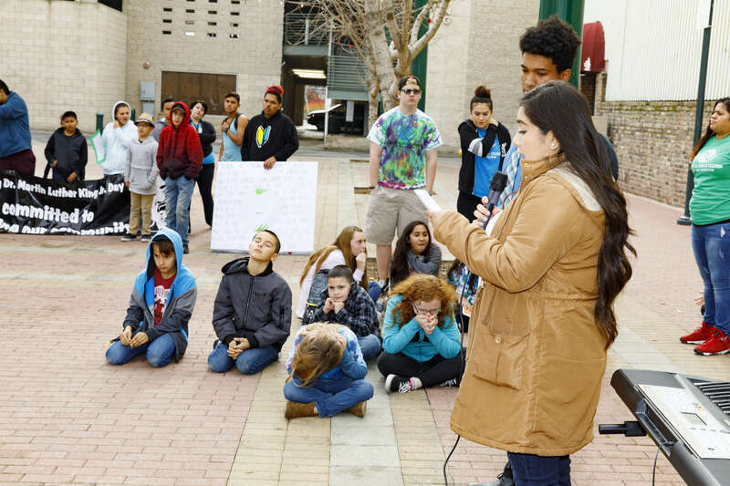 Collaboration with Tulare and Ivanhoe Staff members - Dakota Smith and Fabiola Caballero (I have a Dream Speech inserts) (Two minorities, sharing One message)