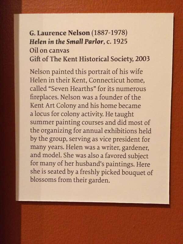 Details of the painting "Helen in the Small Parlor", 1925, by G. Laurence Nelson