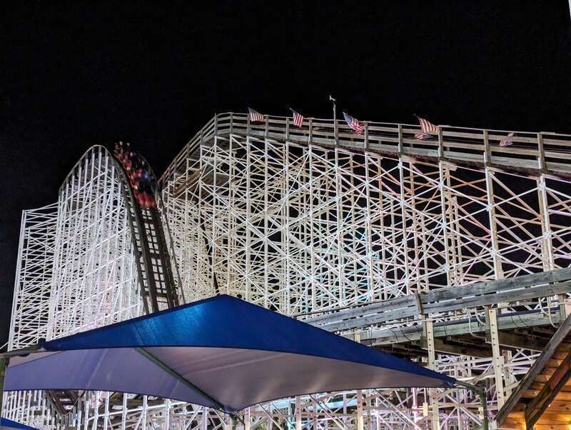 Mine Blower at night.