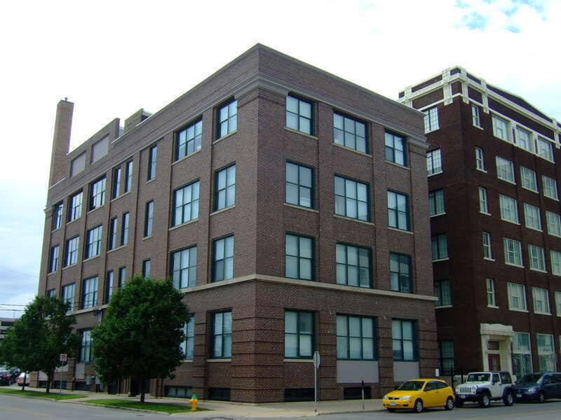 The National Biscuit Company Building (1906) at 1001 Cherry Street in Des Moines, Iowa.  Added to the National Register of Historic Places in 2009.