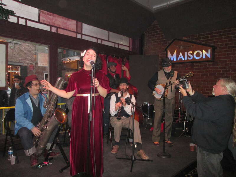 "The Dapper Dandies" performing at "The Maison", Frenchmen Street, New Orleans.