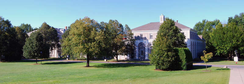 Panorama of North College on the campus of Union College in Schenectady, New York, United States