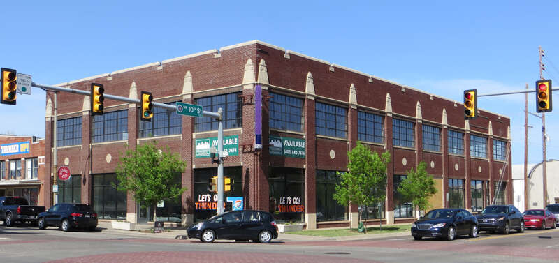 Former Pontiac dealer building on Automobile Alley, Oklahoma City, Oklahoma, USA