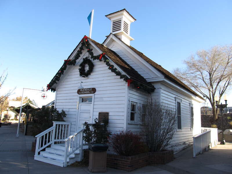 "Oldest Remaining School Building in Nevada."
Glendale, as a settlement, preceded Reno and was destined to be the metropolis on the Truckee River until the Central Pacific Railroad was induced to bypass the community for a station at Lakes's Crossing