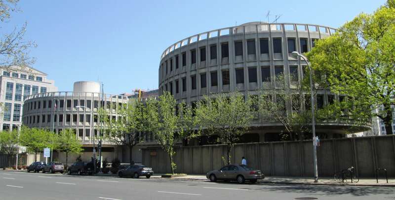 The Philadelphia Police Administration Building at 700 Race Street between N. 7th and N. 8th Street near the Chinatown neighborhood of Philadelphia, nicknamed "The Roundhouse", was built 1963 and was designed by Geddes, Brecher, Qualls &amp;