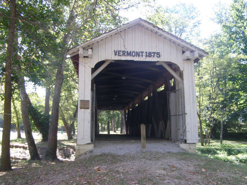 Portal of the Vermont Covered Bridge, Highland Park, Kokomo.