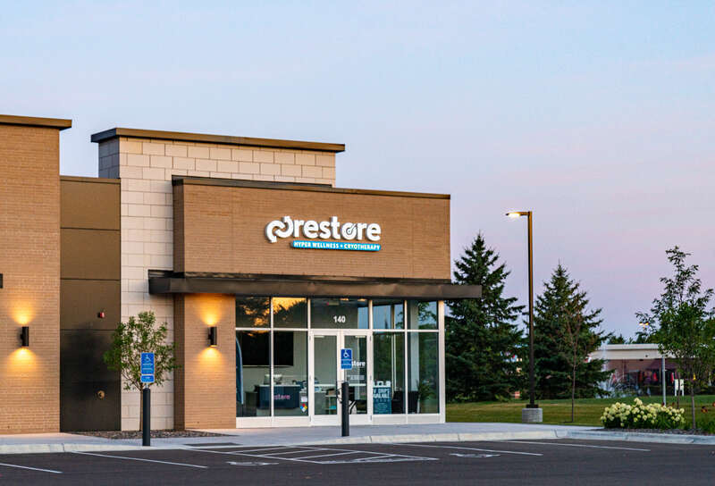 Restore Hyper Wellness and Cryotheraphy, selling services like whole body and local cryotherapy, cryoskin treatment including CryoSlimming, CryoToning, and Cyroskin facials, IV drips, NormaTec Recovery System compression therapy, micronutrient
